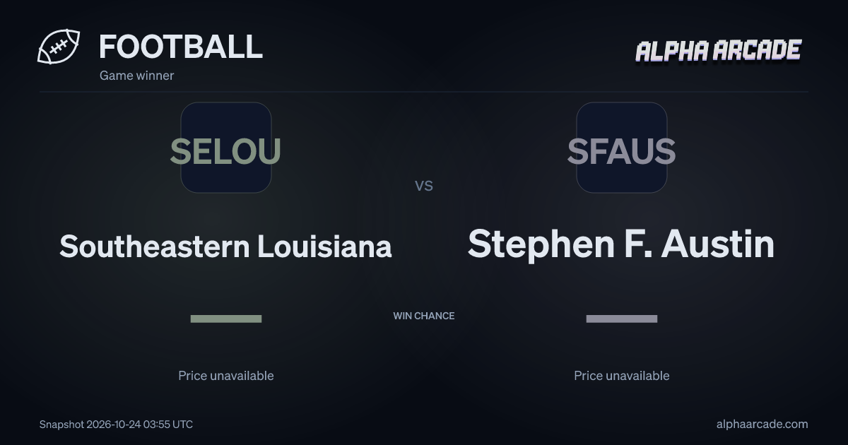 FOOTBALL: Southeastern Louisiana — / Stephen F. Austin —