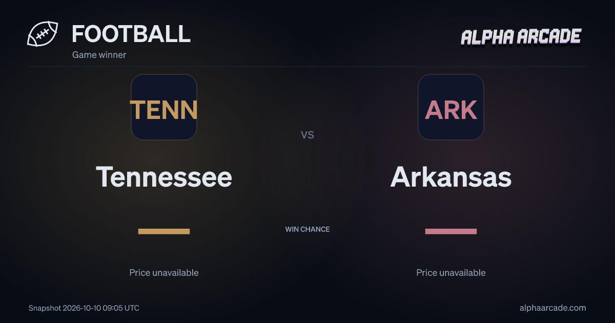 FOOTBALL: Tennessee — / Arkansas —