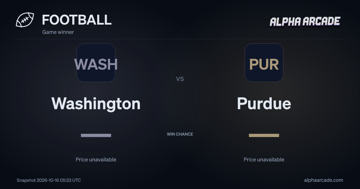FOOTBALL: Washington — / Purdue —