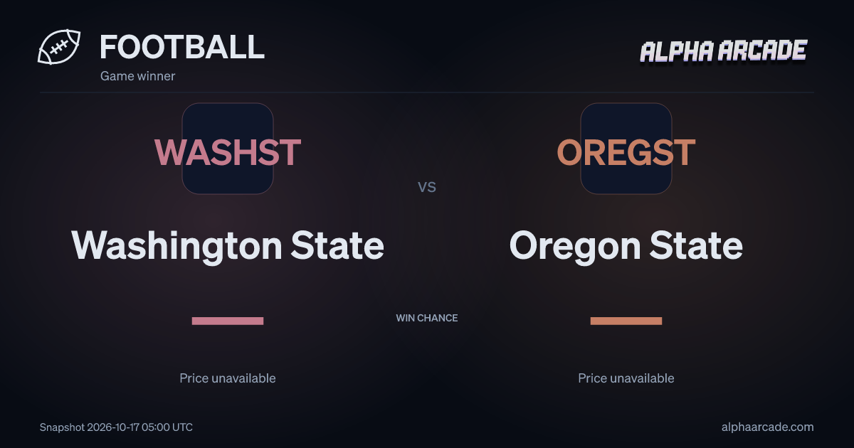 FOOTBALL: Washington State — / Oregon State —