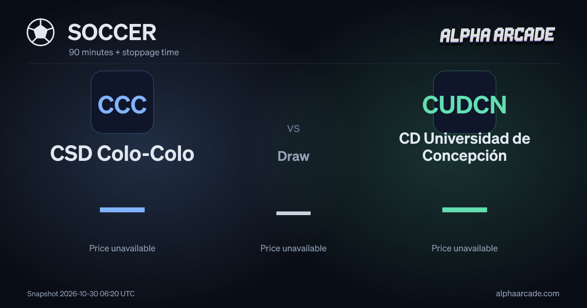 SOCCER: CSD Colo-Colo — / Draw — / CD Universidad de Concepción —