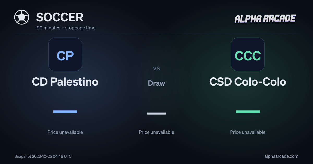 SOCCER: CD Palestino — / Draw — / CSD Colo-Colo —