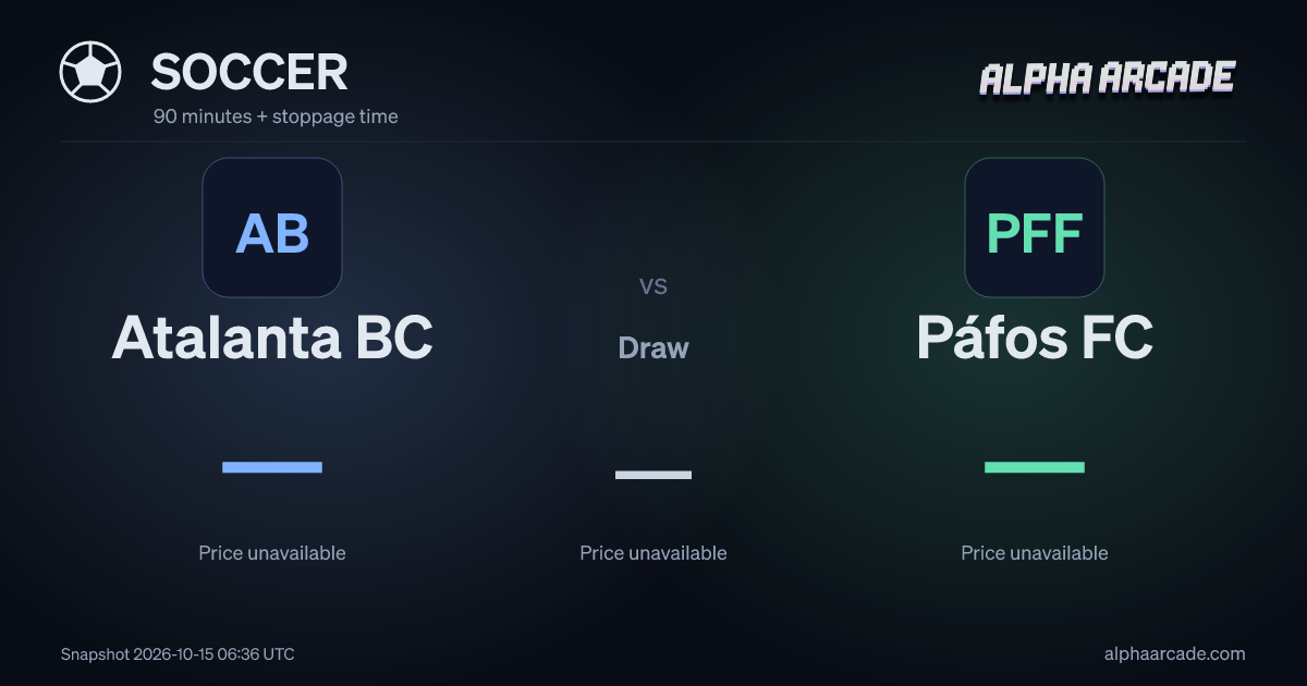 SOCCER: Atalanta BC — / Draw — / Páfos FC —