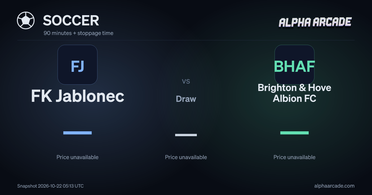 SOCCER: FK Jablonec — / Draw — / Brighton & Hove Albion FC —