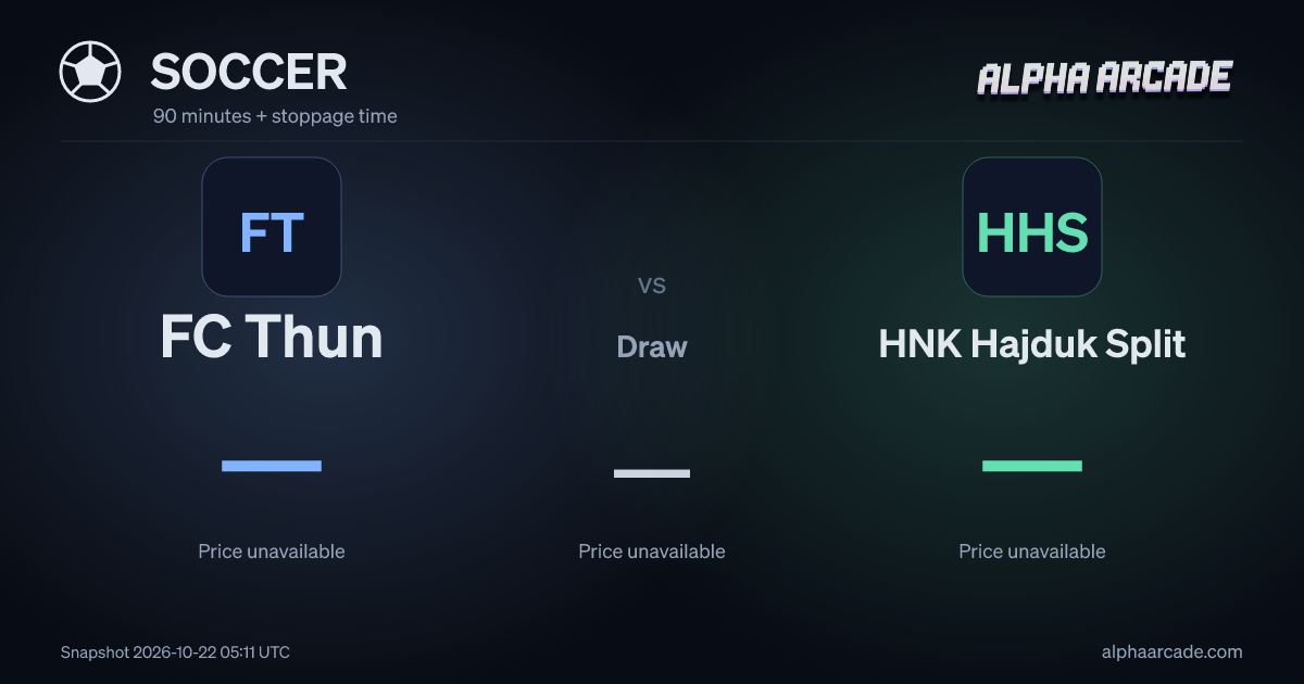 SOCCER: FC Thun — / Draw — / HNK Hajduk Split —