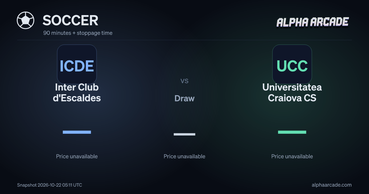 SOCCER: Inter Club d'Escaldes — / Draw — / Universitatea Craiova CS —