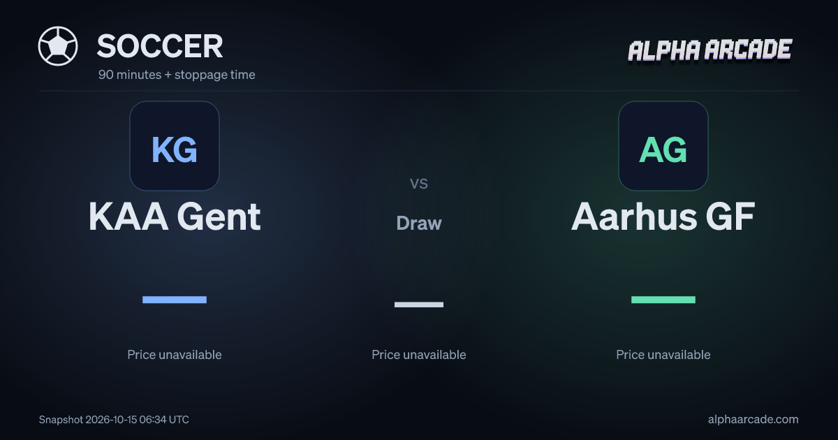SOCCER: KAA Gent — / Draw — / Aarhus GF —