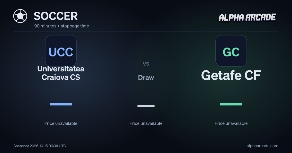 SOCCER: Universitatea Craiova CS — / Draw — / Getafe CF —