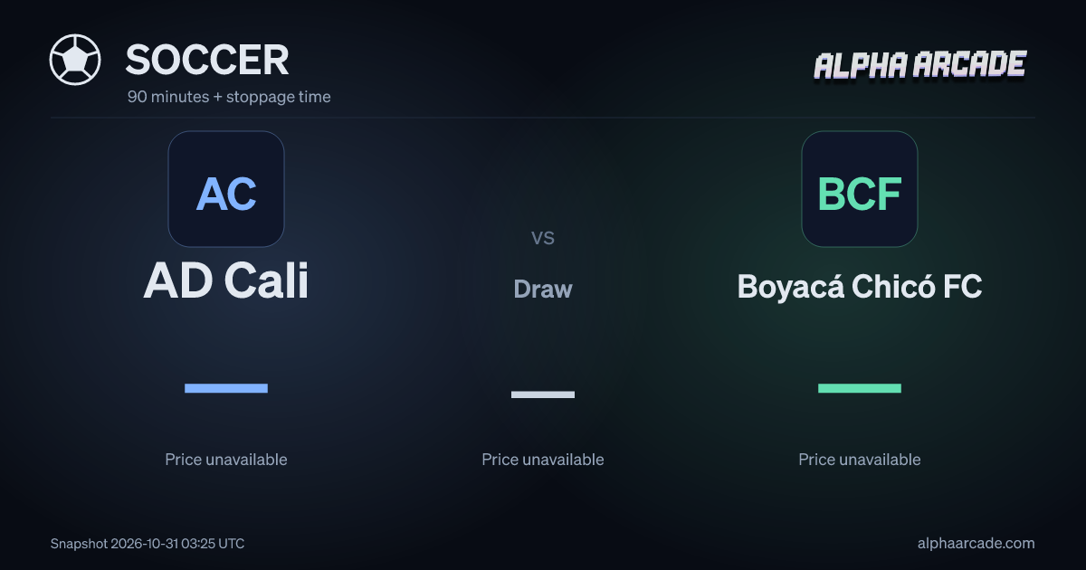 SOCCER: AD Cali — / Draw — / Boyacá Chicó FC —