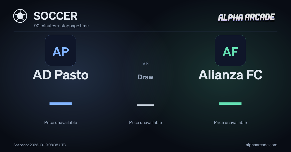 SOCCER: AD Pasto — / Draw — / Alianza FC —
