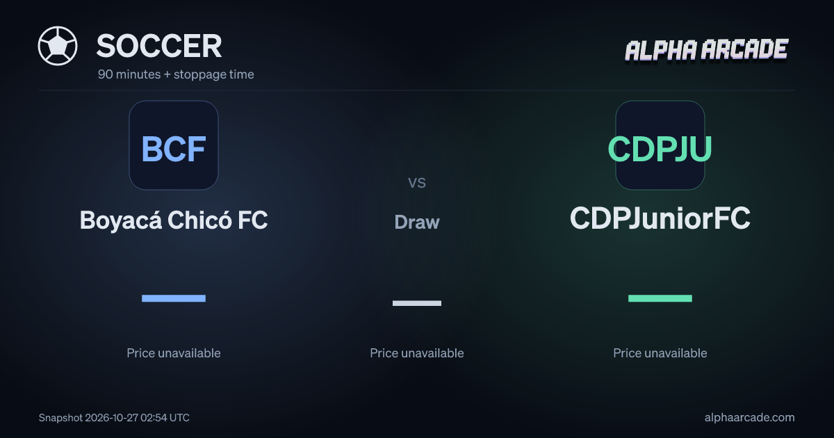 SOCCER: Boyacá Chicó FC — / Draw — / CDPJuniorFC —
