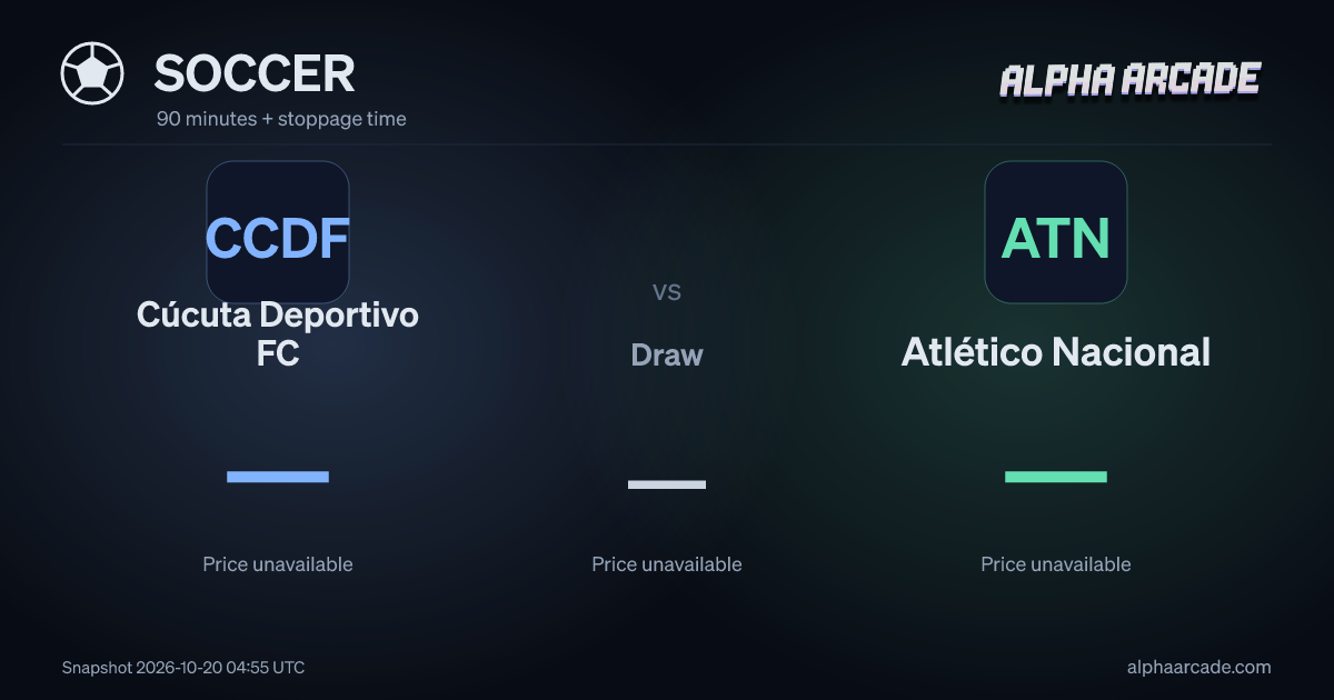 SOCCER: Cúcuta Deportivo FC — / Draw — / Atlético Nacional —