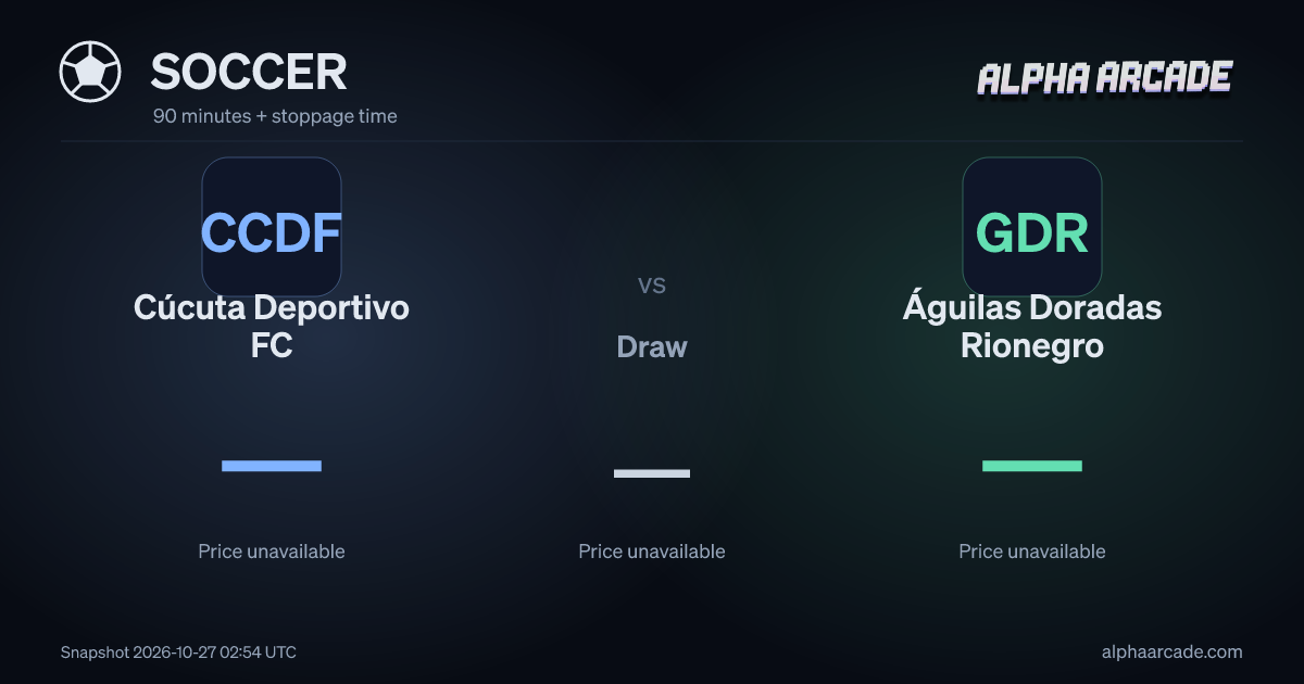 SOCCER: Cúcuta Deportivo FC — / Draw — / Águilas Doradas Rionegro —