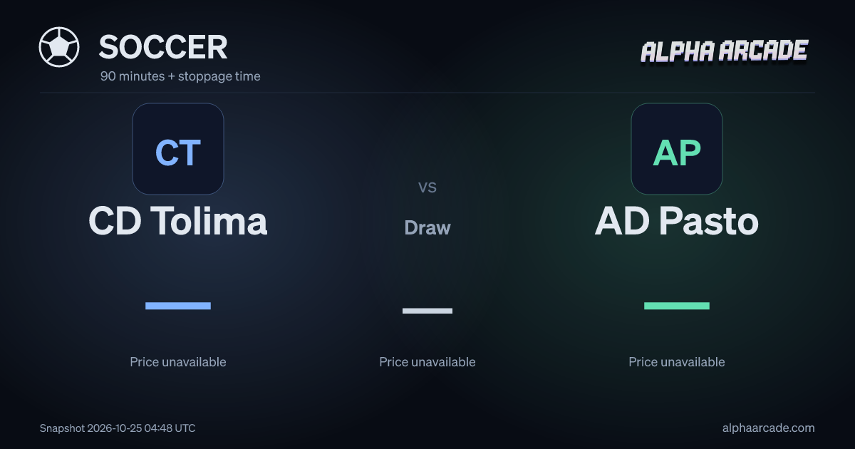 SOCCER: CD Tolima — / Draw — / AD Pasto —