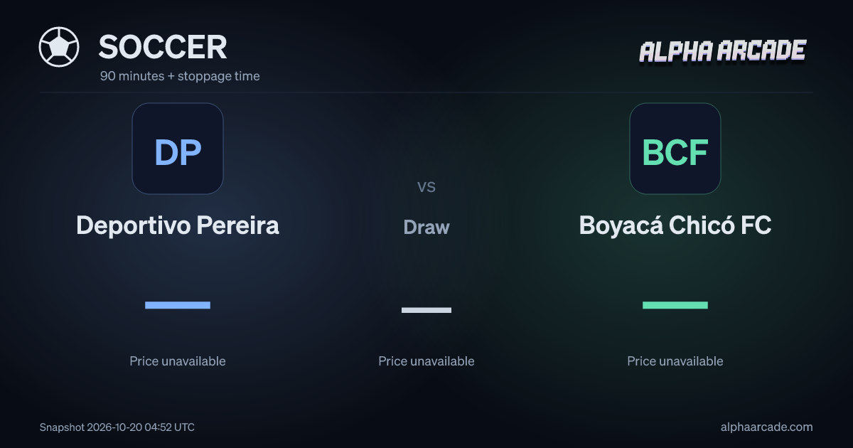 SOCCER: Deportivo Pereira — / Draw — / Boyacá Chicó FC —