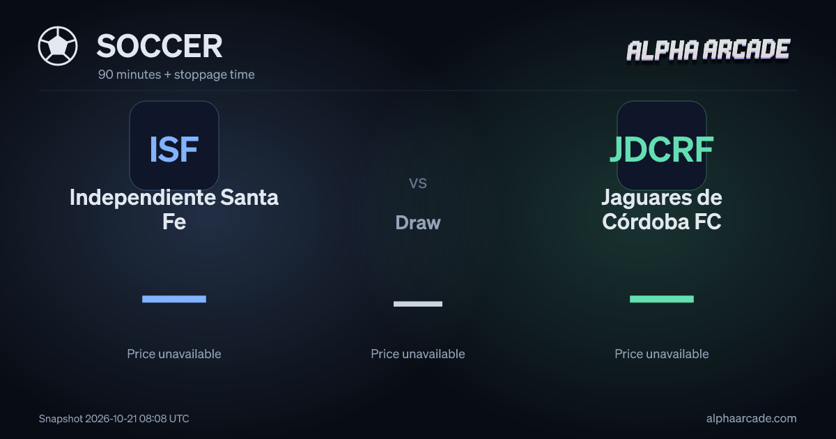 SOCCER: Independiente Santa Fe — / Draw — / Jaguares de Córdoba FC —
