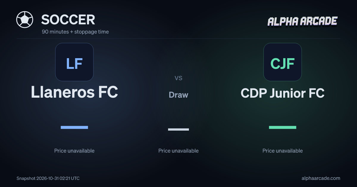 SOCCER: Llaneros FC — / Draw — / CDP Junior FC —