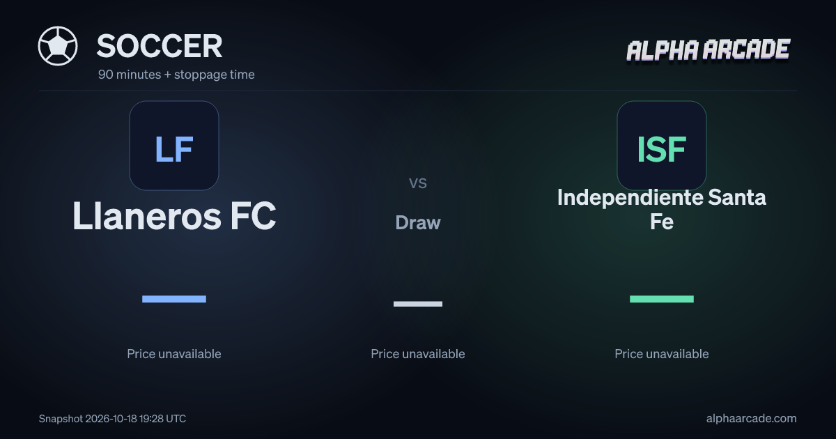 SOCCER: Llaneros FC — / Draw — / Independiente Santa Fe —