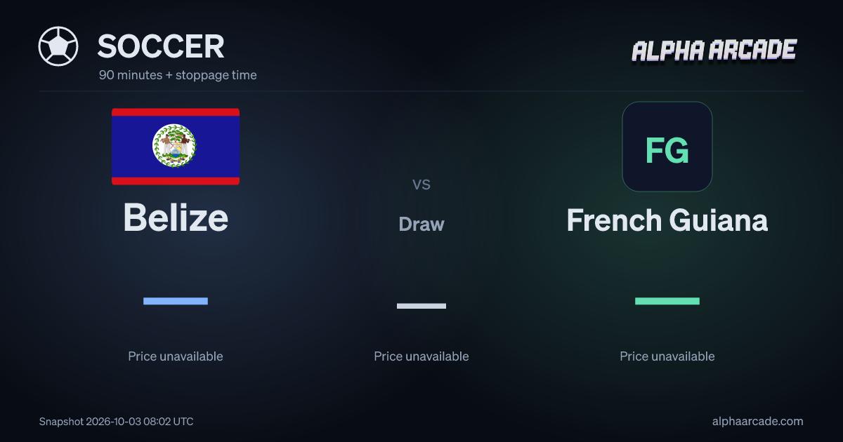 SOCCER: Belize — / Draw — / French Guiana —