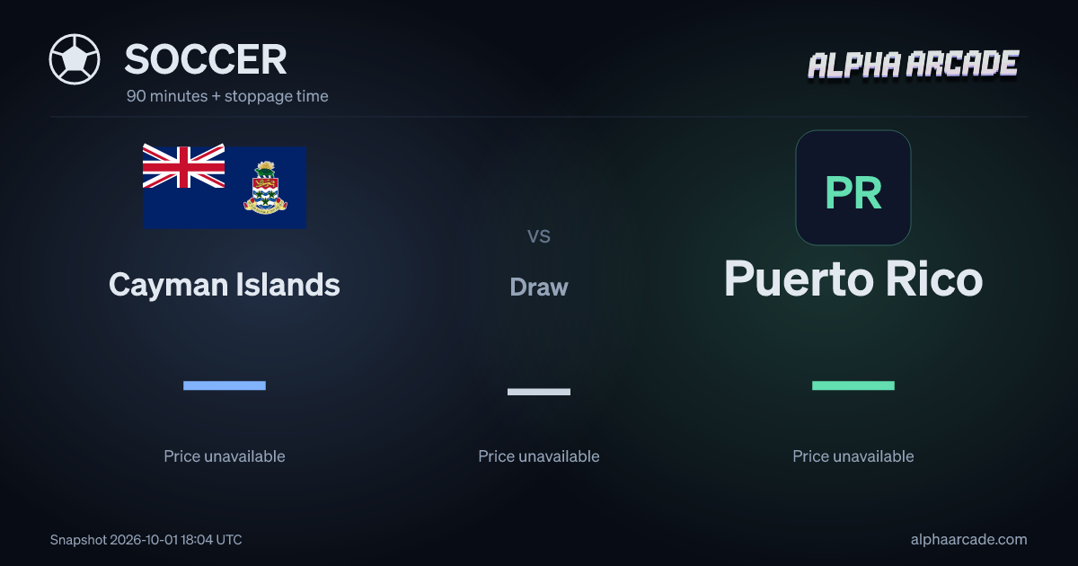 SOCCER: Cayman Islands — / Draw — / Puerto Rico —