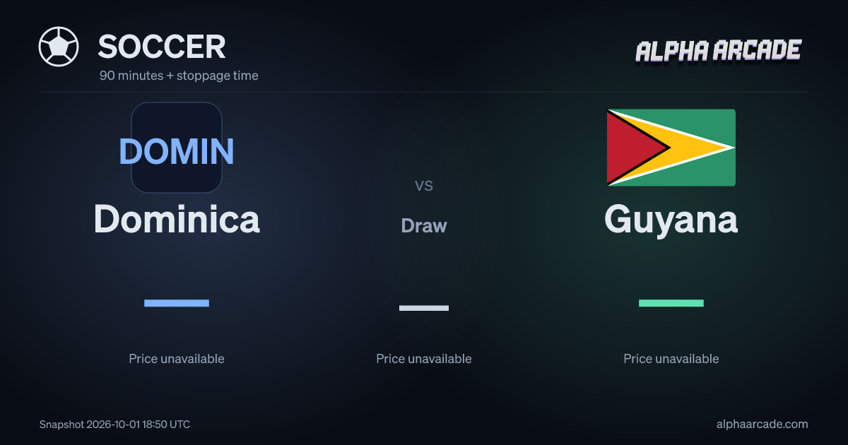 SOCCER: Dominica — / Draw — / Guyana —