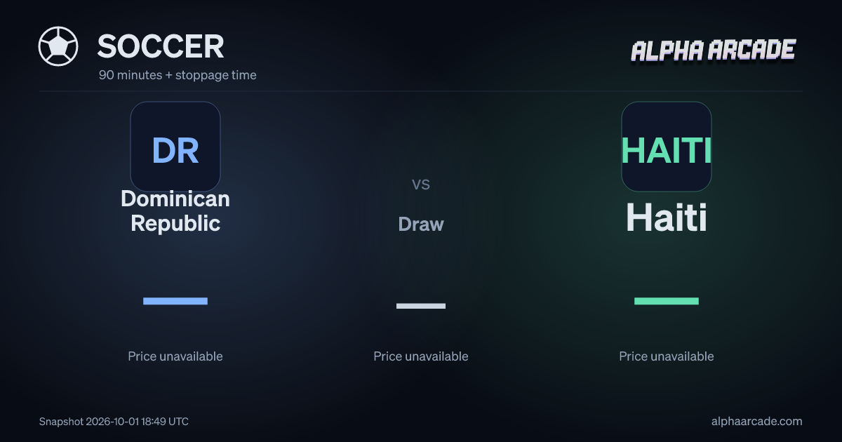 SOCCER: Dominican Republic — / Draw — / Haiti —