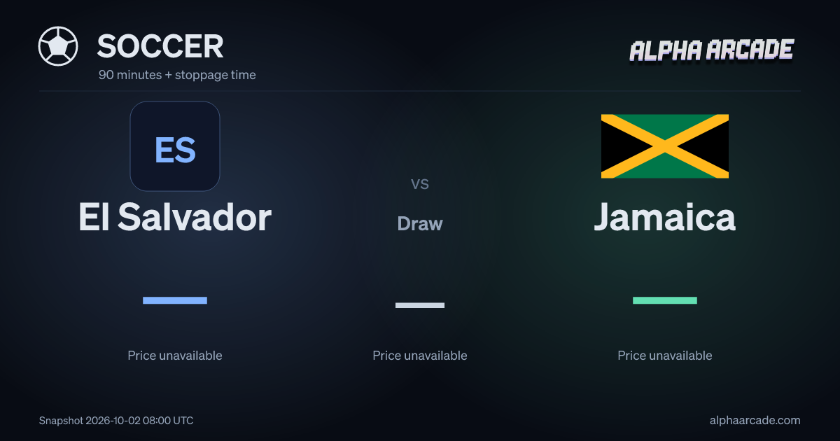 SOCCER: El Salvador — / Draw — / Jamaica —