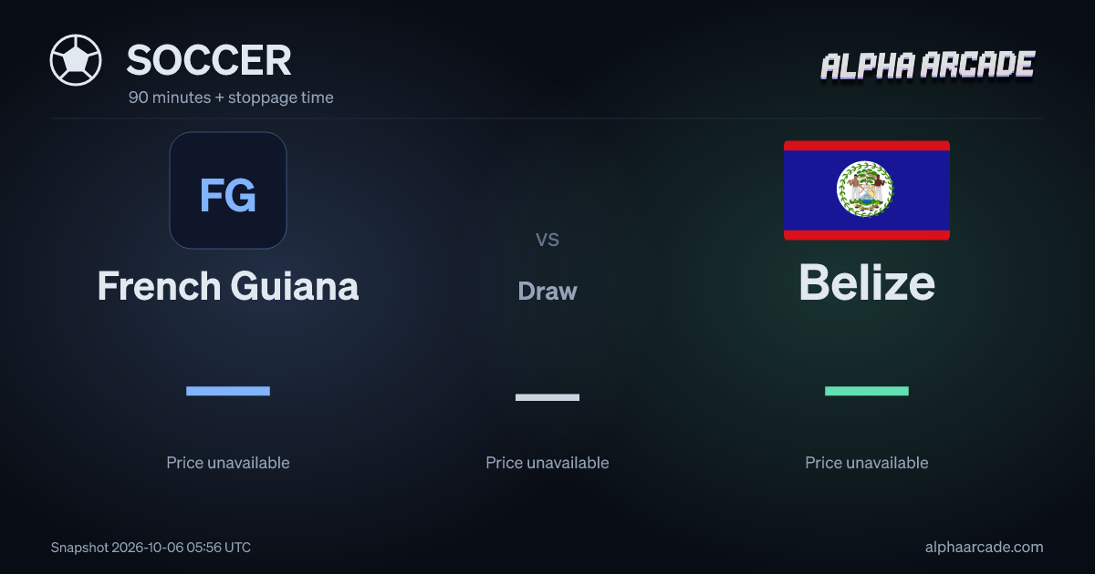 SOCCER: French Guiana — / Draw — / Belize —