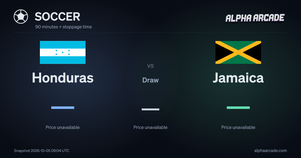 SOCCER: Honduras — / Draw — / Jamaica —