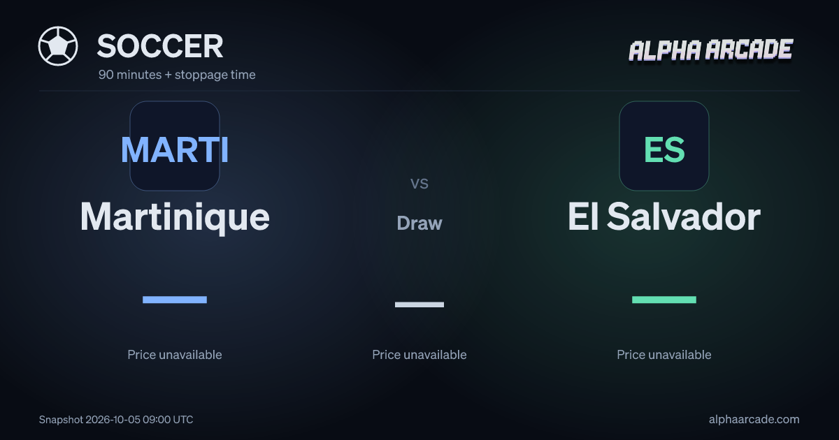 SOCCER: Martinique — / Draw — / El Salvador —