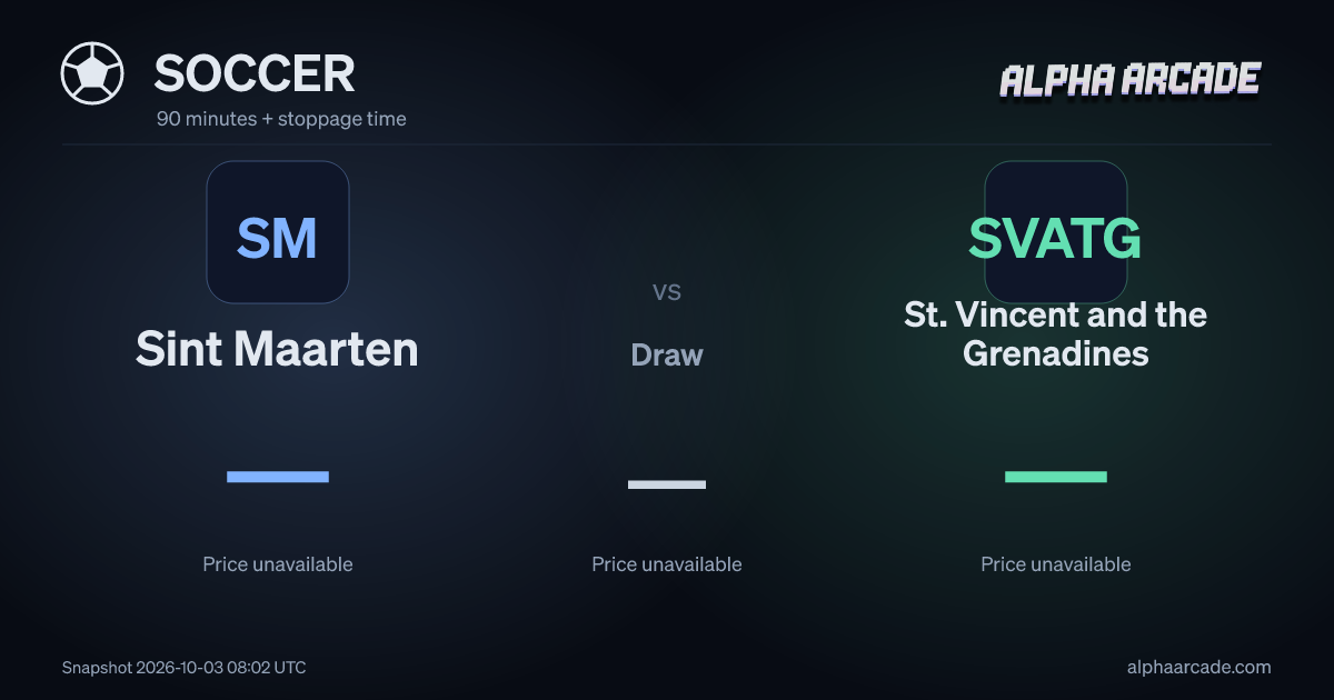 SOCCER: Sint Maarten — / Draw — / St. Vincent and the Grenadines —