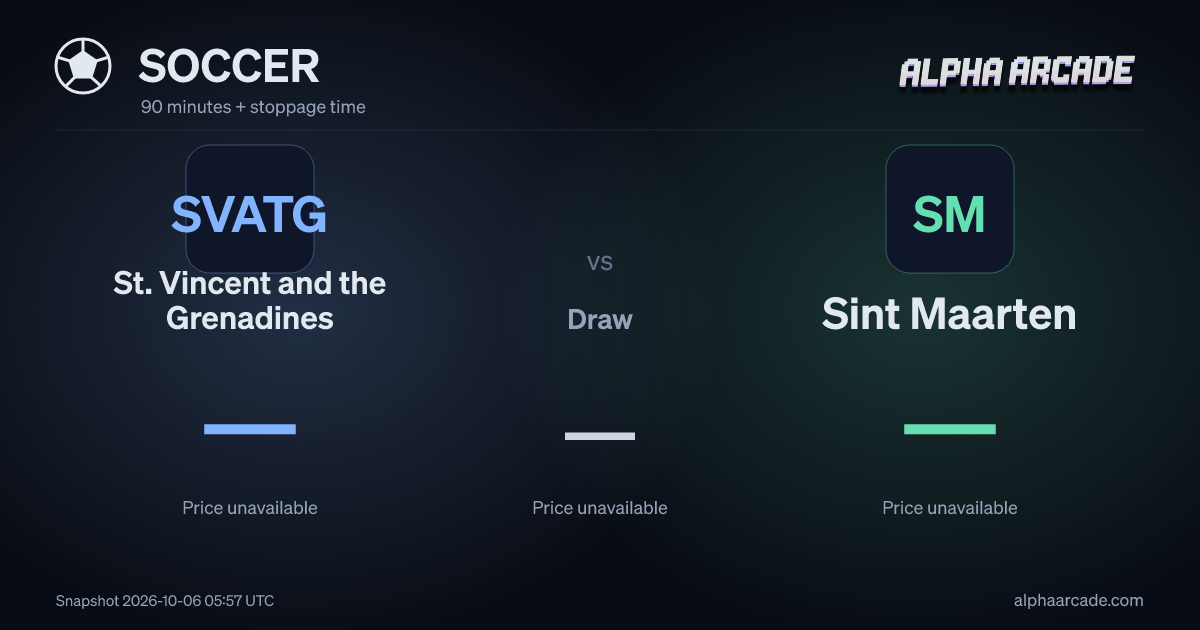 SOCCER: St. Vincent and the Grenadines — / Draw — / Sint Maarten —