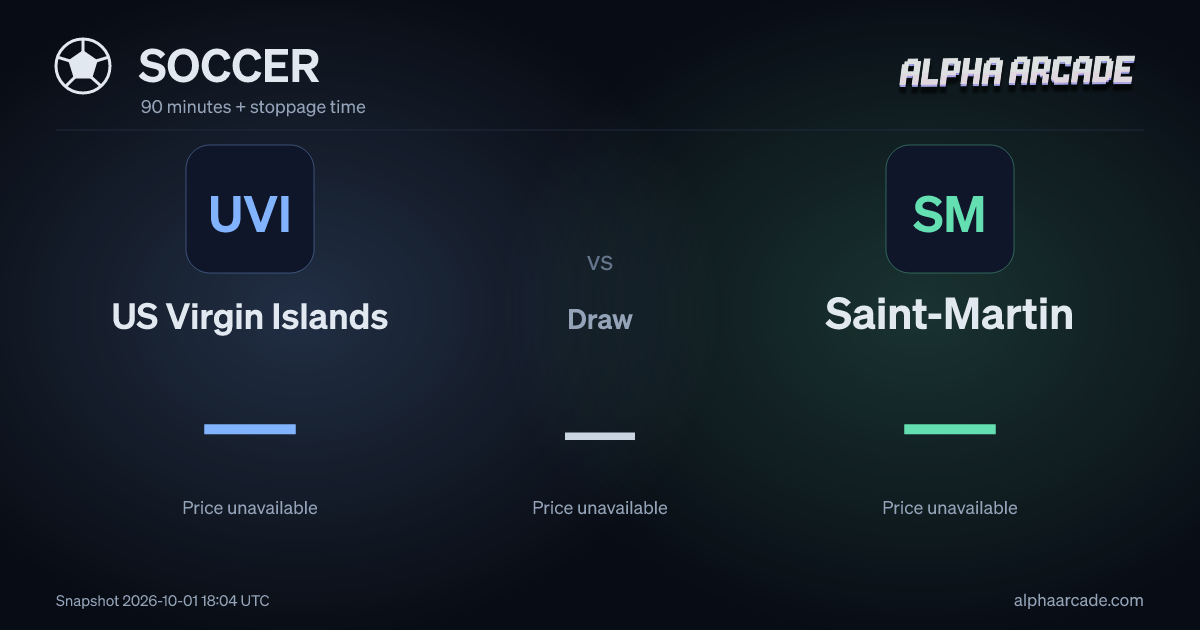 SOCCER: US Virgin Islands — / Draw — / Saint-Martin —