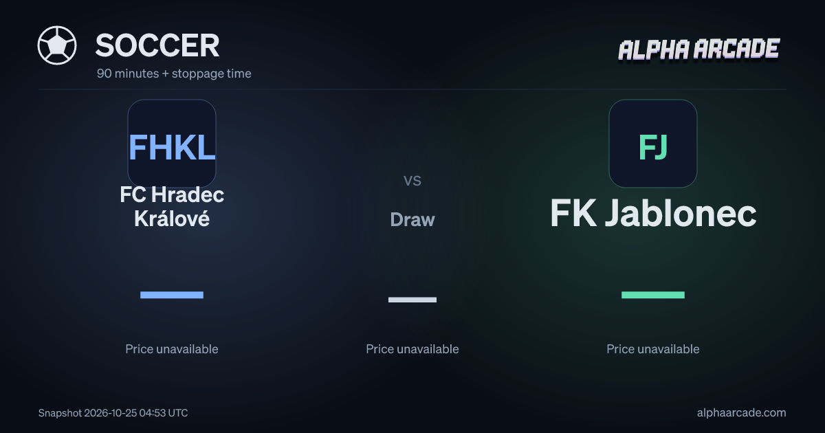 SOCCER: FC Hradec Králové — / Draw — / FK Jablonec —