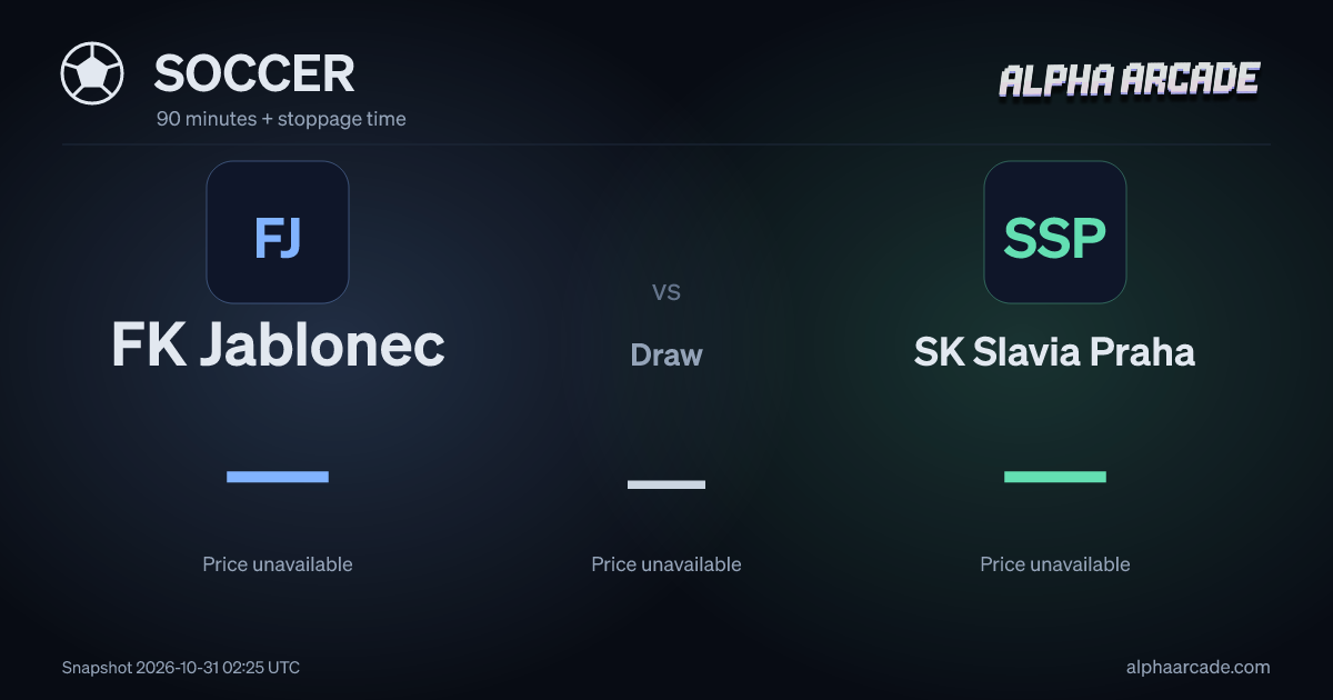 SOCCER: FK Jablonec — / Draw — / SK Slavia Praha —