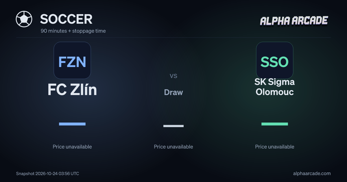 SOCCER: FC Zlín — / Draw — / SK Sigma Olomouc —