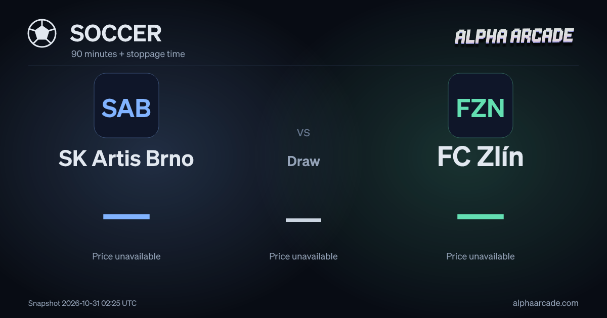 SOCCER: SK Artis Brno — / Draw — / FC Zlín —