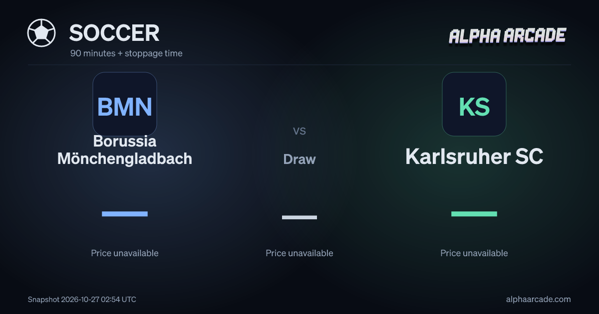 SOCCER: Borussia Mönchengladbach — / Draw — / Karlsruher SC —