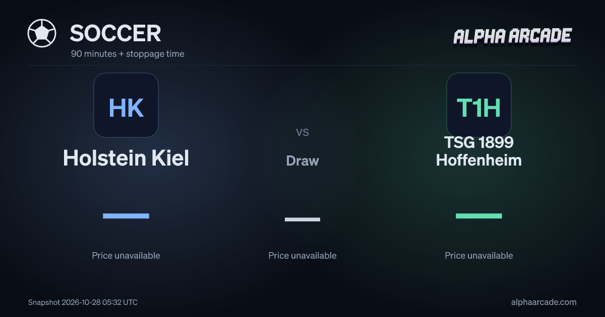 SOCCER: Holstein Kiel — / Draw — / TSG 1899 Hoffenheim —