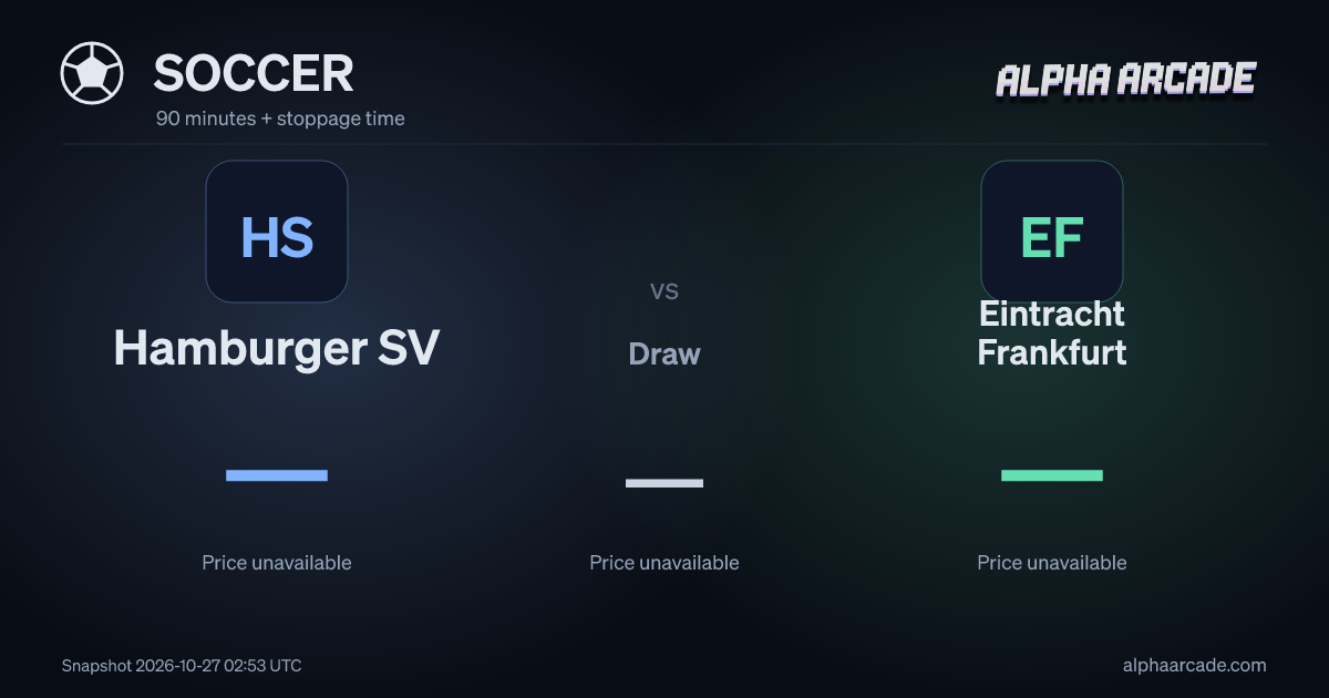 SOCCER: Hamburger SV — / Draw — / Eintracht Frankfurt —
