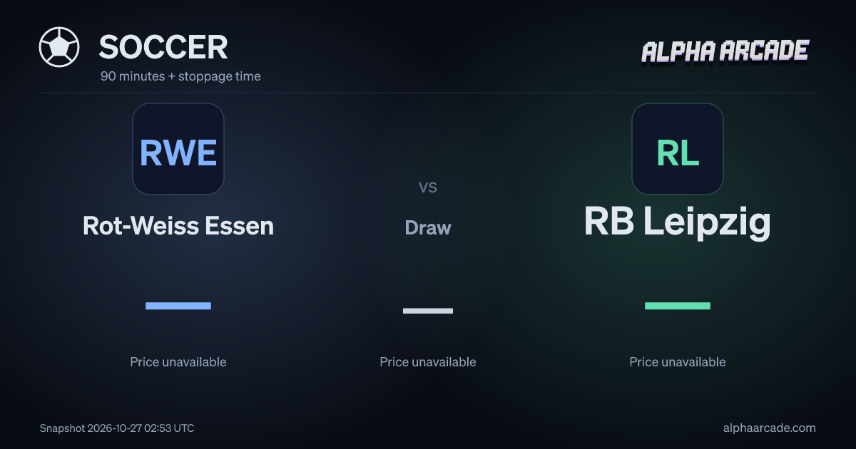 SOCCER: Rot-Weiss Essen — / Draw — / RB Leipzig —