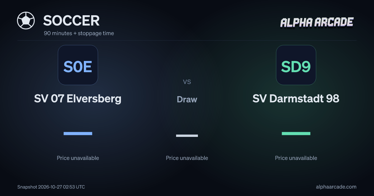 SOCCER: SV 07 Elversberg — / Draw — / SV Darmstadt 98 —