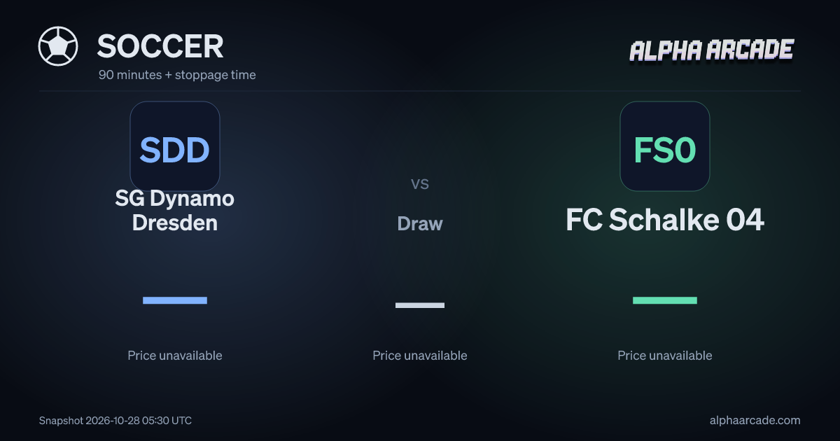 SOCCER: SG Dynamo Dresden — / Draw — / FC Schalke 04 —