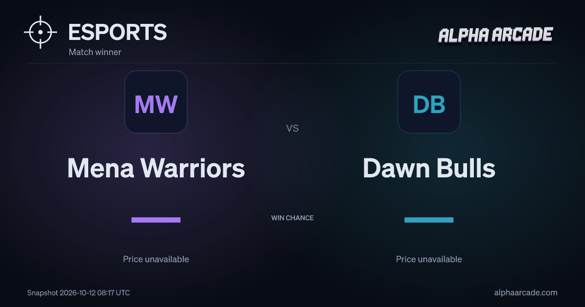 ESPORTS: Mena Warriors — / Dawn Bulls —