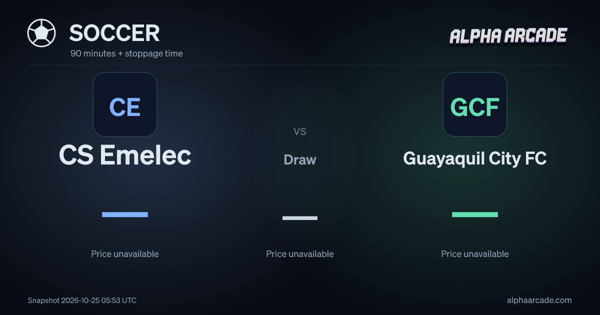 SOCCER: CS Emelec — / Draw — / Guayaquil City FC —