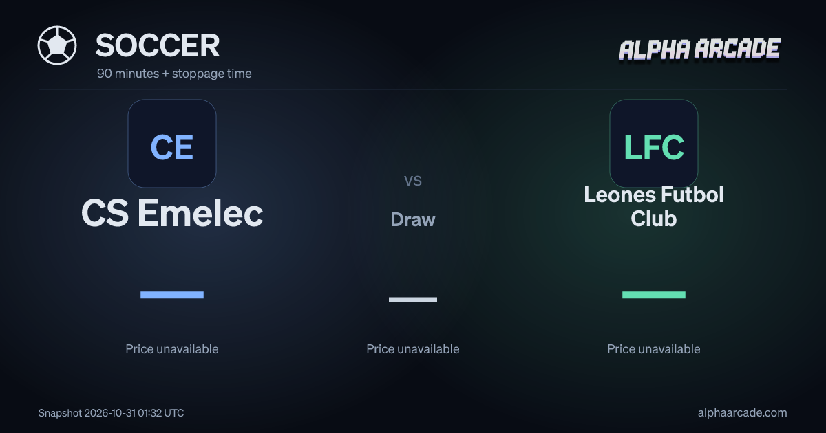 SOCCER: CS Emelec — / Draw — / Leones Futbol Club —