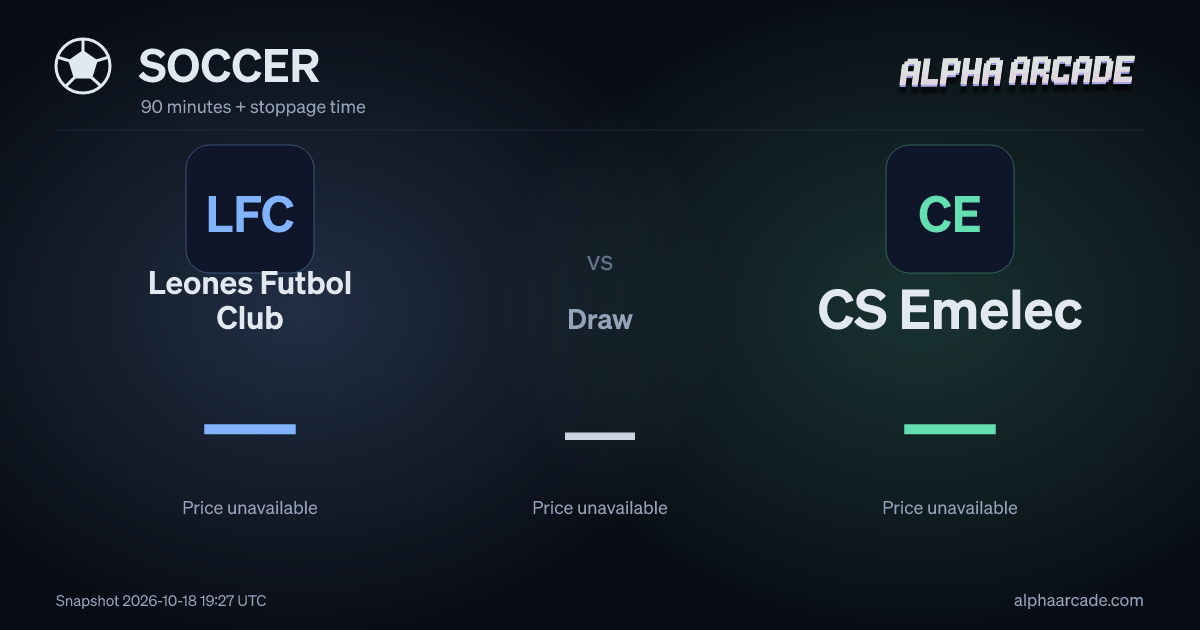 SOCCER: Leones Futbol Club — / Draw — / CS Emelec —