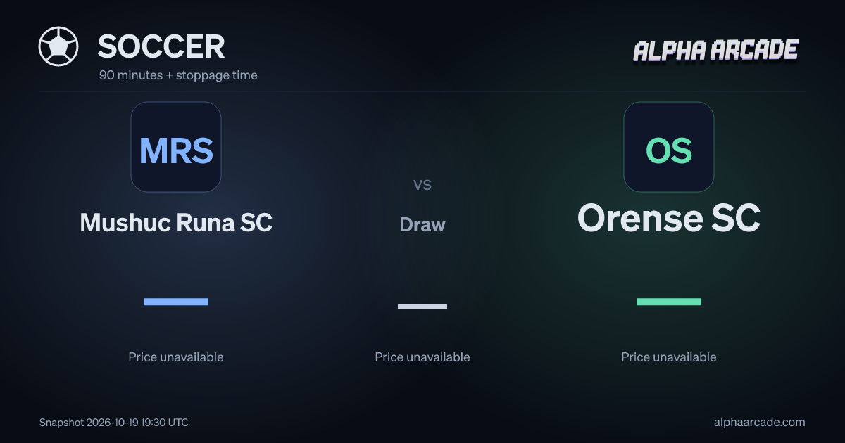 SOCCER: Mushuc Runa SC — / Draw — / Orense SC —