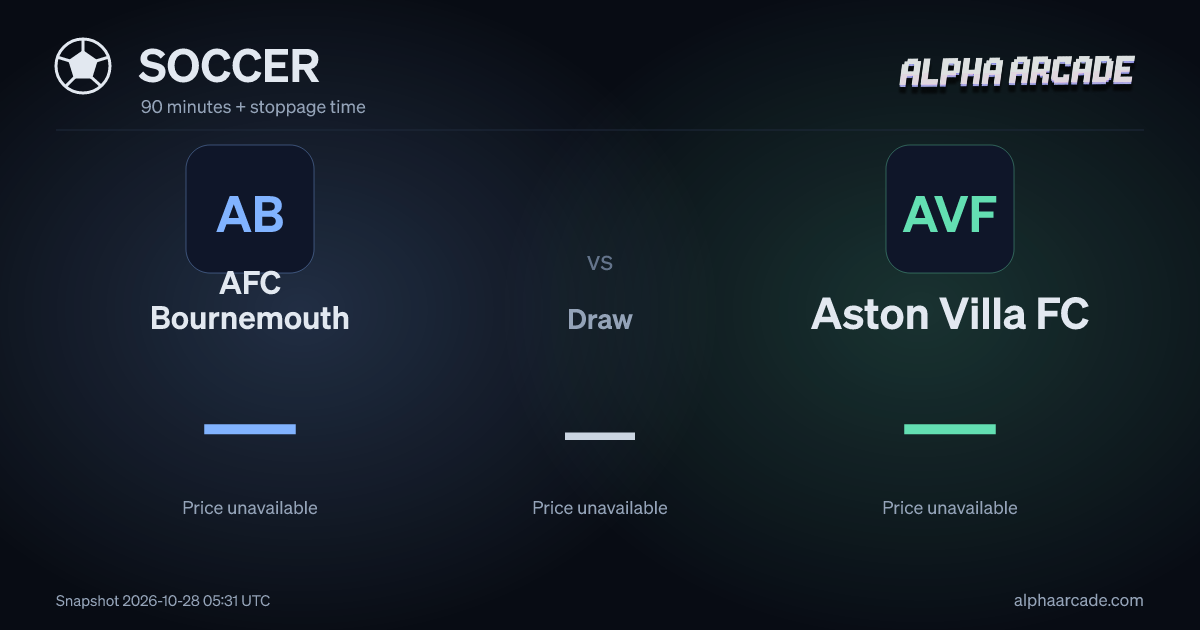 SOCCER: AFC Bournemouth — / Draw — / Aston Villa FC —