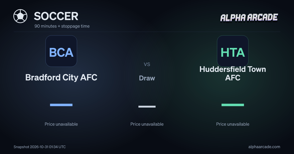 SOCCER: Bradford City AFC — / Draw — / Huddersfield Town AFC —